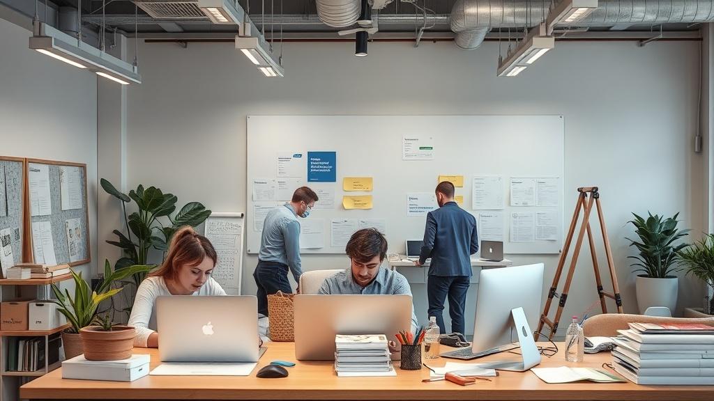 A photo of a working advertising agency.фото