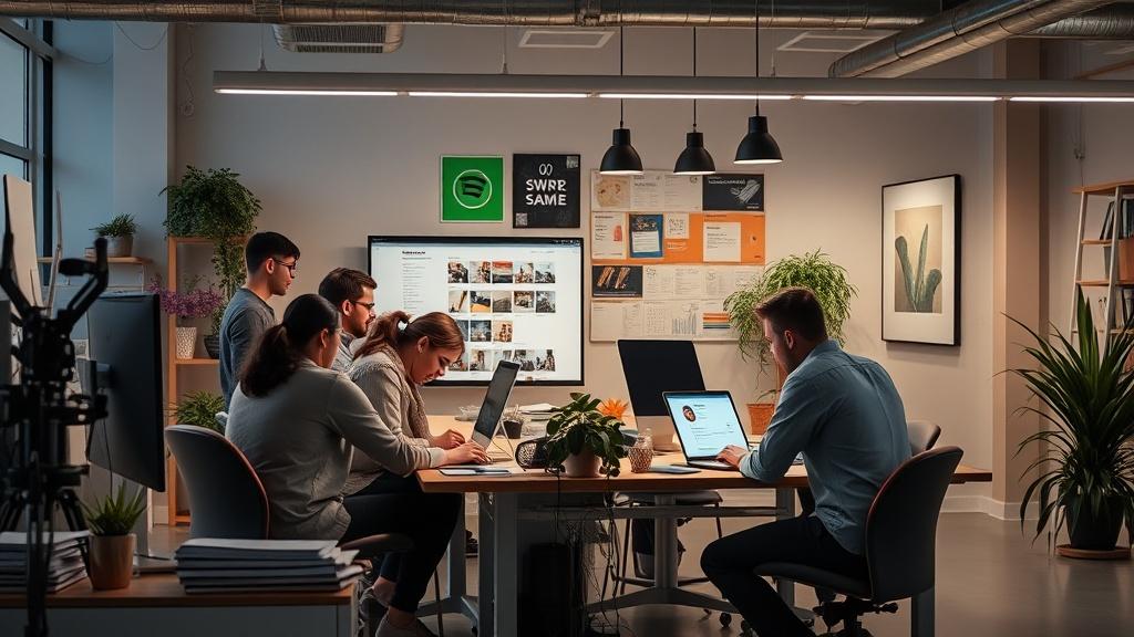 A photo of a working advertising agency.фото