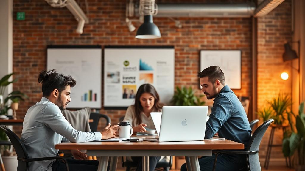 a photo of a working marketing agency a photo of a working marketing agencyфото