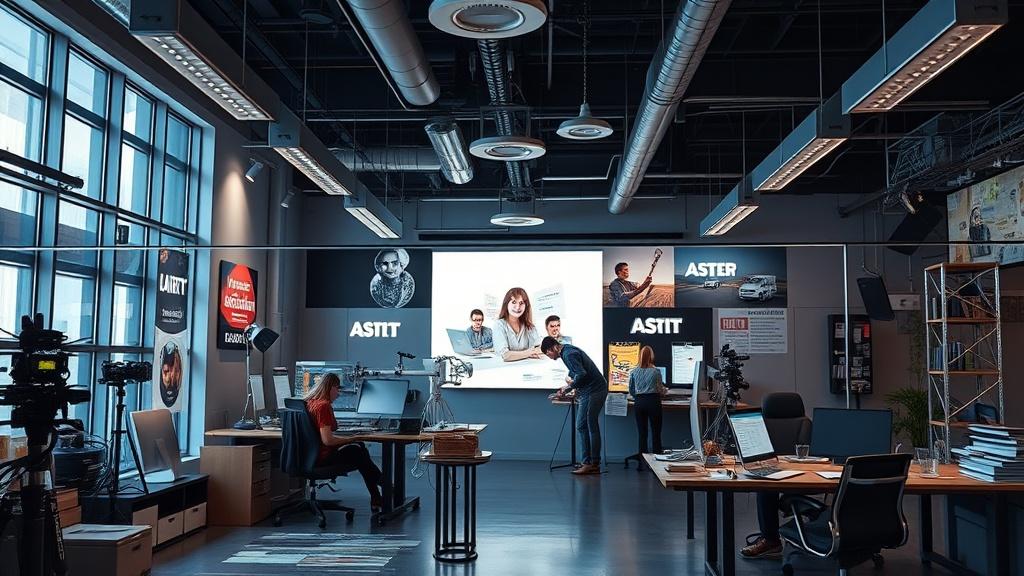 A photo of a working advertising agency.фото